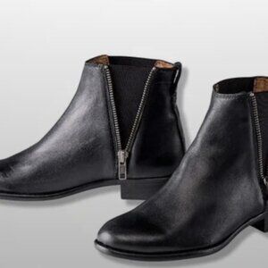LIKE NEW Frye Black Leather Boots | Essential Side-Zip Bootie | SZ 8
